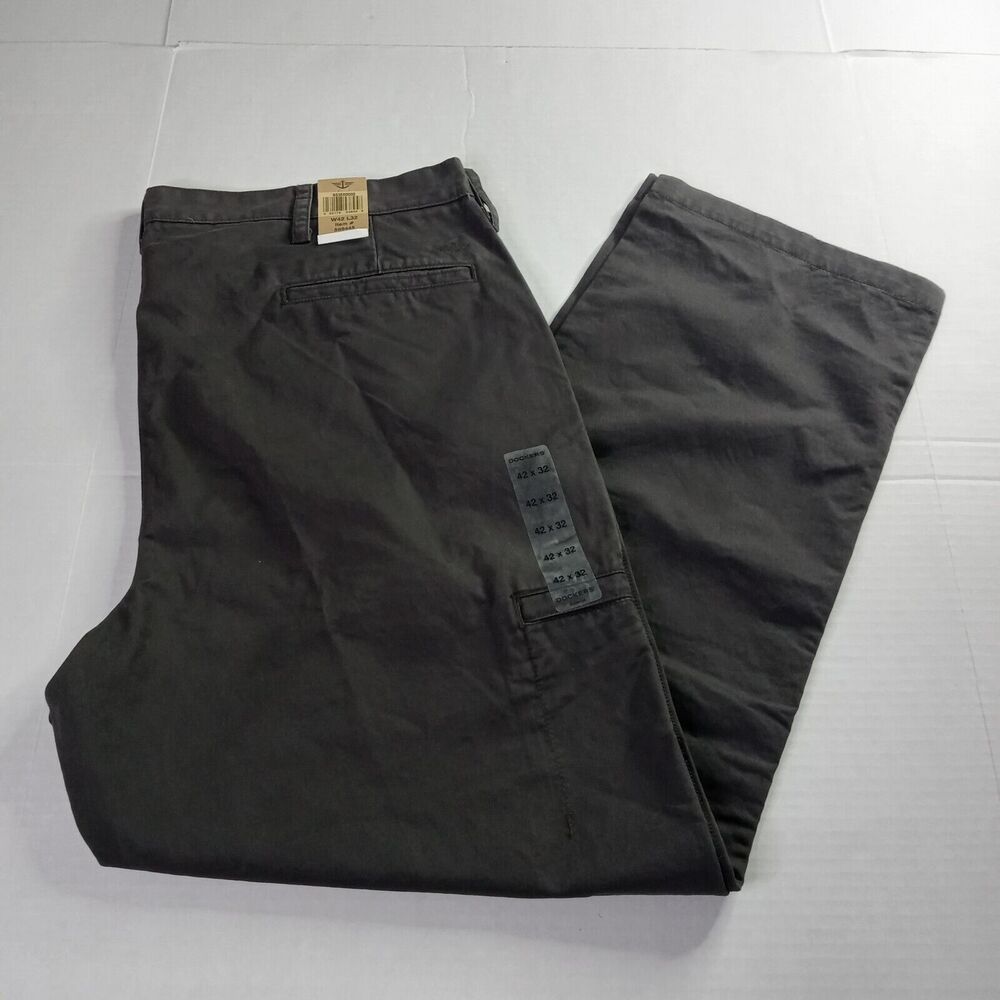 Dockers D3 Classic‎ Fit Cargo Pants Men's 42x32 Gray Cotton Utility Workwear